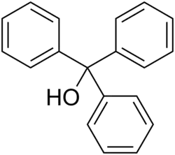 Structuurformule van trifenylmethanol