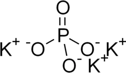 Structuurformule van kaliumfosfaat