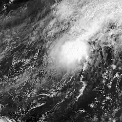 Foto of weerkaart van orkaan