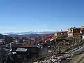 Uitzicht op het dorp vanaf de Pirin