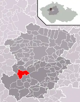 Kaart van Tuchlovice