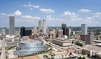 De skyline van Tulsa