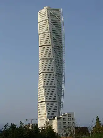 De Turning Torso in Malmö door Calatrava, 2005