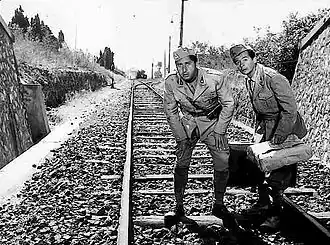 Alberto Sordi en Serge Reggiani in een scène uit de film
