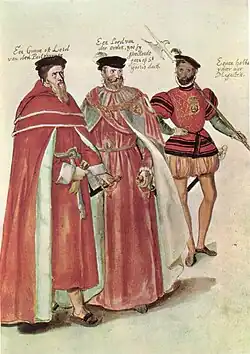 Two Lords and a Halberdier (1567) Lucas d'Heere