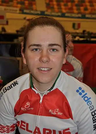 Tserach bij de WK op de baan, 2018.