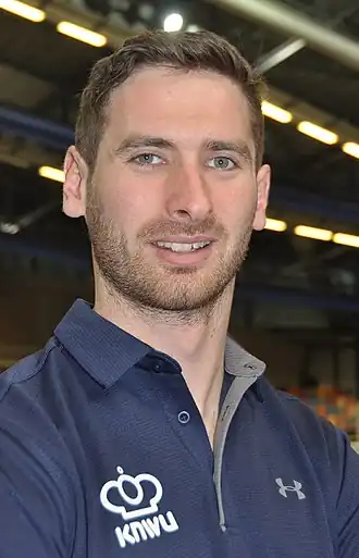 Haak als assistent-bondscoach tijdens de wereldkampioenschappen baanwielrennen 2018 in Apeldoorn, Nederland.