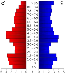 Bevolkingspiramide Adair County