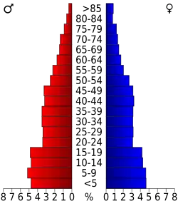 Bevolkingspiramide Adams County