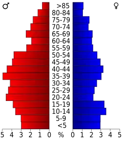 Bevolkingspiramide Bent County