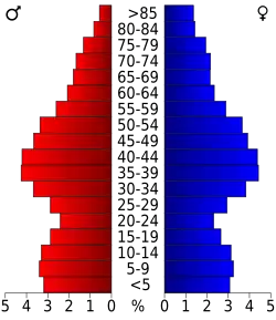 Bevolkingspiramide Bergen County