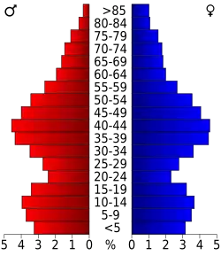 Bevolkingspiramide Bucks County