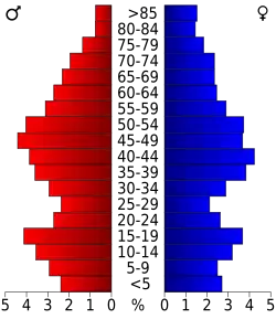 Bevolkingspiramide Calhoun County