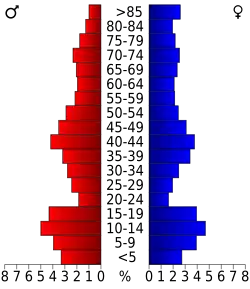 Bevolkingspiramide Cedar County