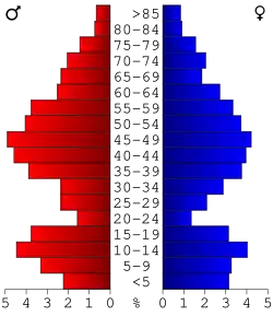 Bevolkingspiramide Custer County