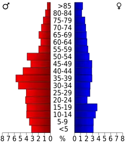 Bevolkingspiramide Dawson County