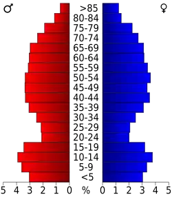 Bevolkingspiramide Gila County