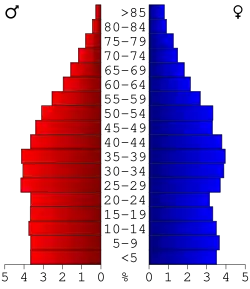 Bevolkingspiramide Gordon County