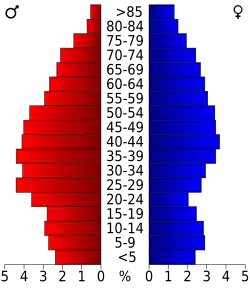 Bevolkingspiramide Grayson County