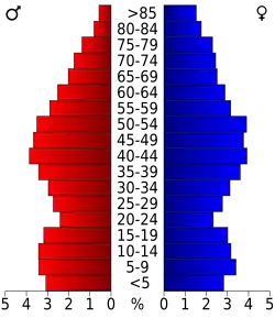 Bevolkingspiramide Halifax County