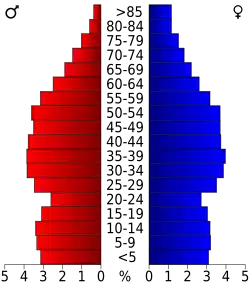 Bevolkingspiramide Hawkins County