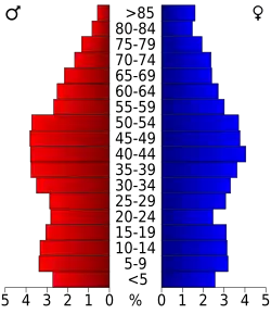 Bevolkingspiramide Lewis County