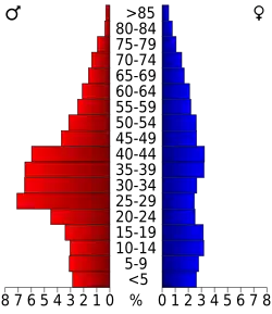 Bevolkingspiramide Liberty County