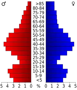 Bevolkingspiramide Litchfield County