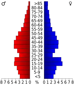 Bevolkingspiramide Livingston County