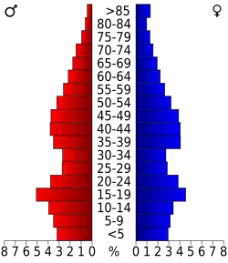 Bevolkingspiramide Logan County