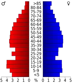 Bevolkingspiramide Love County