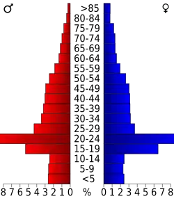 Bevolkingspiramide Monroe County