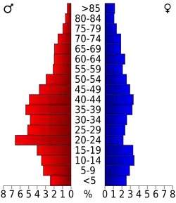 Bevolkingspiramide Noble County