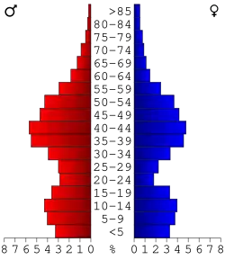 Bevolkingspiramide Oldham County