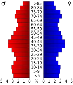 Bevolkingspiramide Palm Beach County