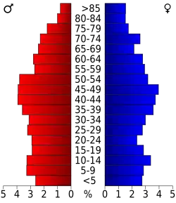 Bevolkingspiramide Pendleton County