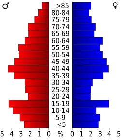 Bevolkingspiramide Roger Mills County