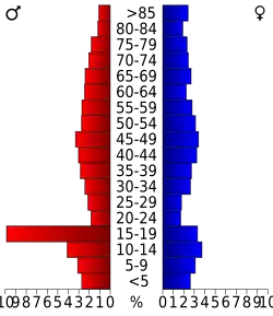 Bevolkingspiramide San Saba County
