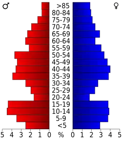 Bevolkingspiramide Shackelford County