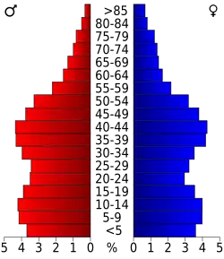 Bevolkingspiramide Solano County