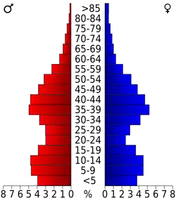 Bevolkingspiramide Stafford