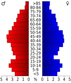 Bevolkingspiramide Tyler County