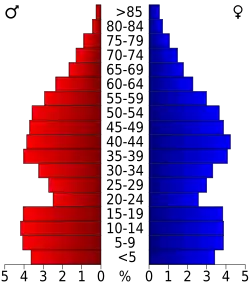 Bevolkingspiramide Wagoner County