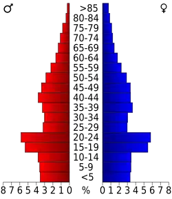 Bevolkingspiramide Waller County