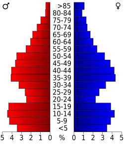 Bevolkingspiramide Wilson County