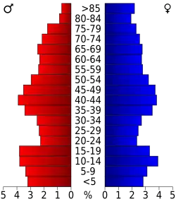 Bevolkingspiramide Young County