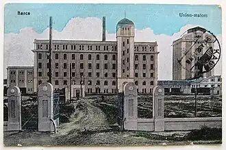 Vooroorlogse ansichtkaart met de stoommeelfabriek Union