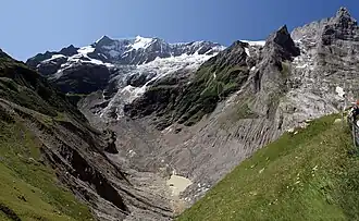 Lage Grindelwaldgletsjer vanaf de Bäregghütte