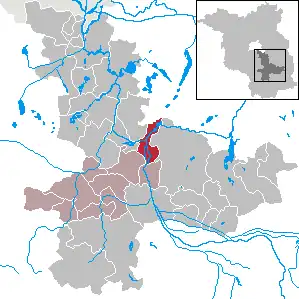 Kaart van Unterspreewald