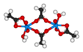Molecuulmodel van uranylacetaat
